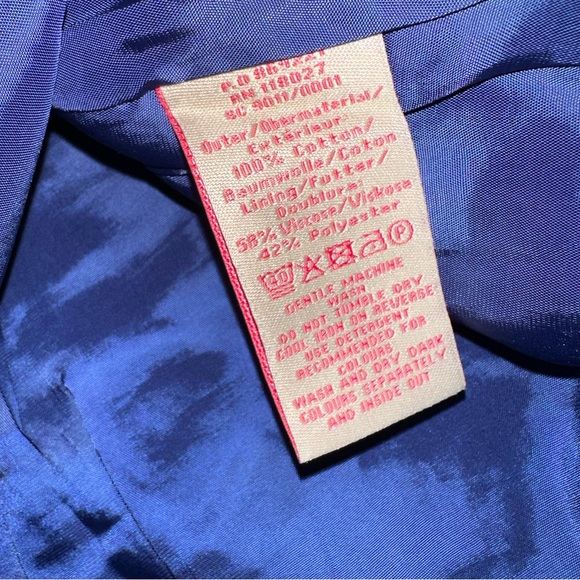 Boden Women's Corduroy Lace Embroidered A Line Mini Skirt Blue 8 Boho Crochet - Picture 6 of 7